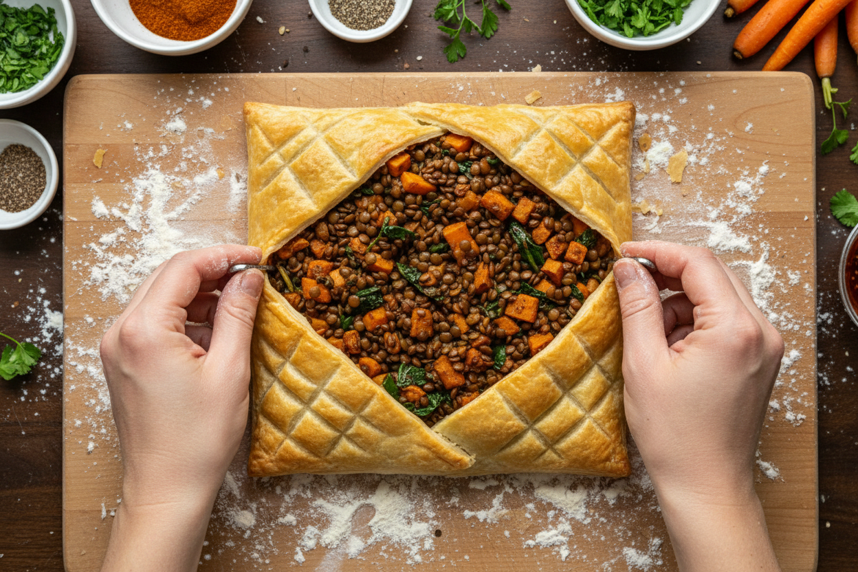Easy Vegetable Wellington Recipe preparation step 2