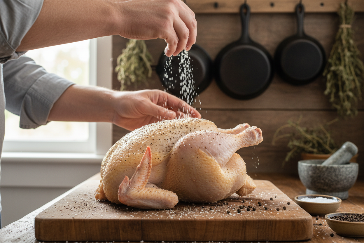 Easy Whole Roasted Chicken Recipe preparation step 1
