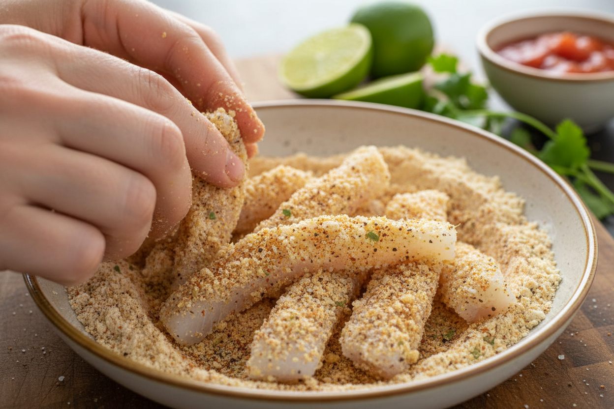 Fish Tacos With Cabbage Slaw preparation step 1