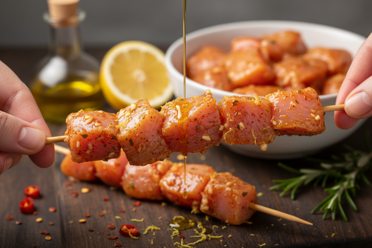 Flavorful Lemon Herb Chicken Skewers preparation step 2