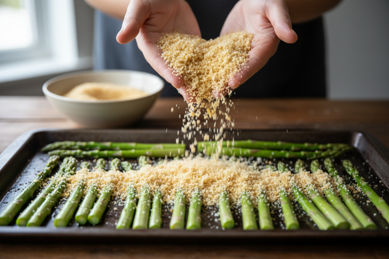 Garlic Parmesan Roasted Asparagus preparation step 2