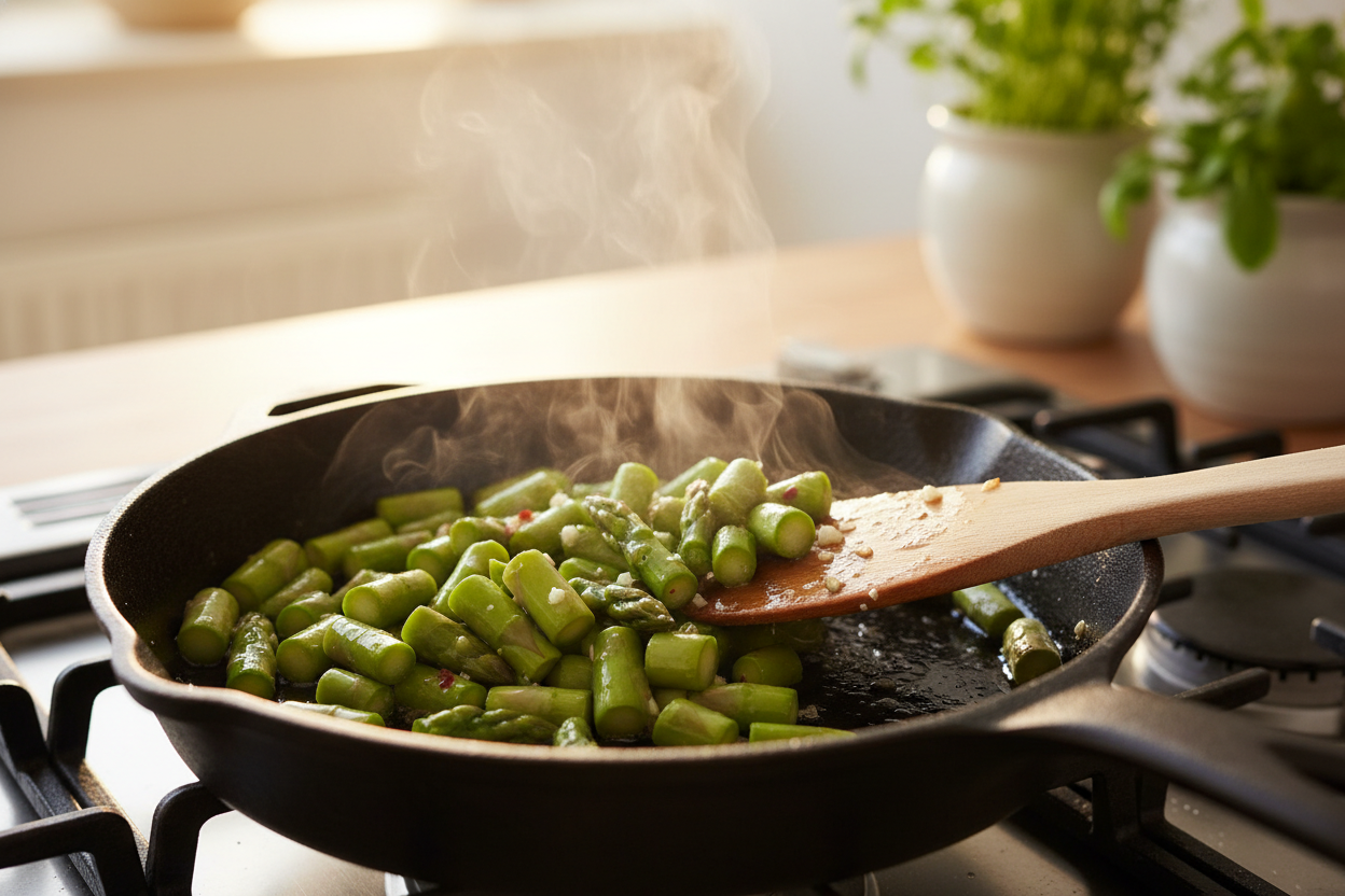 Gluten-Free Asparagus And Feta Omelette preparation step 1