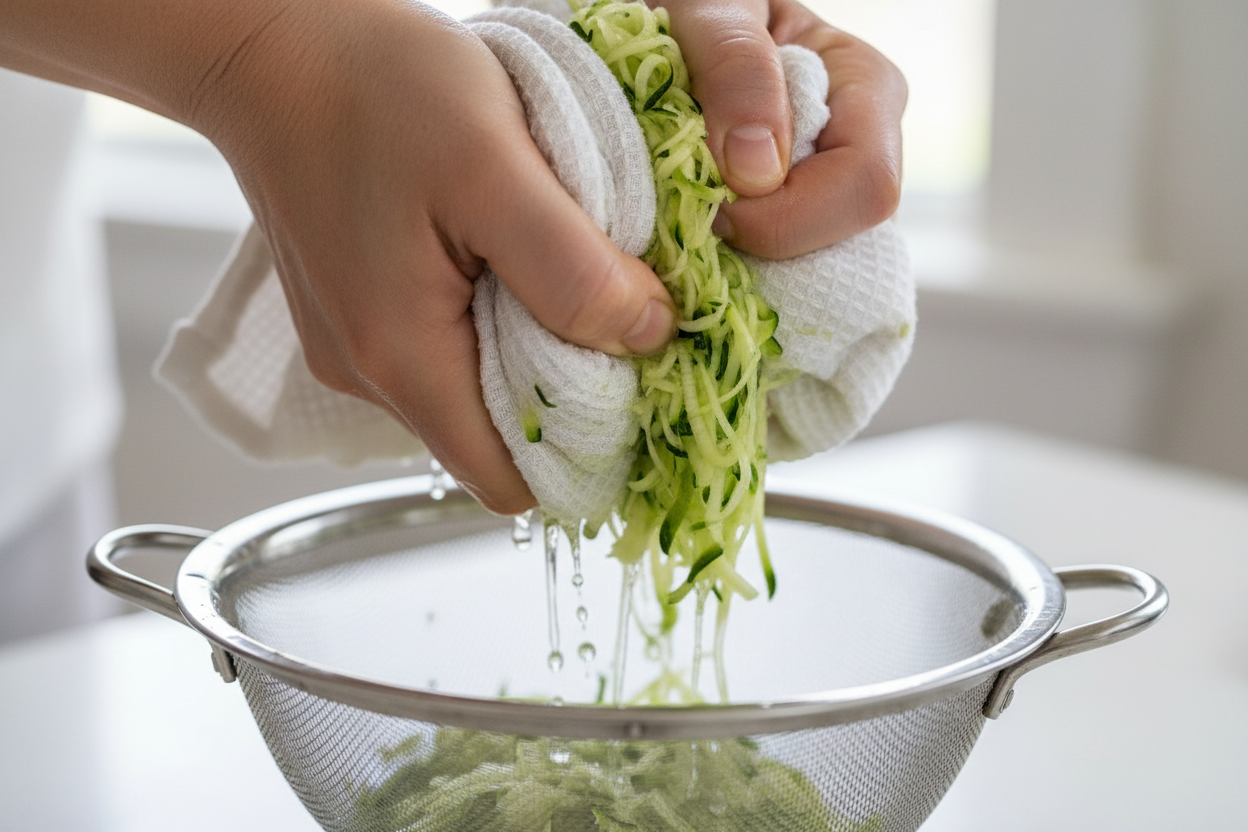 Gluten-Free Zucchini Fritters preparation step 1