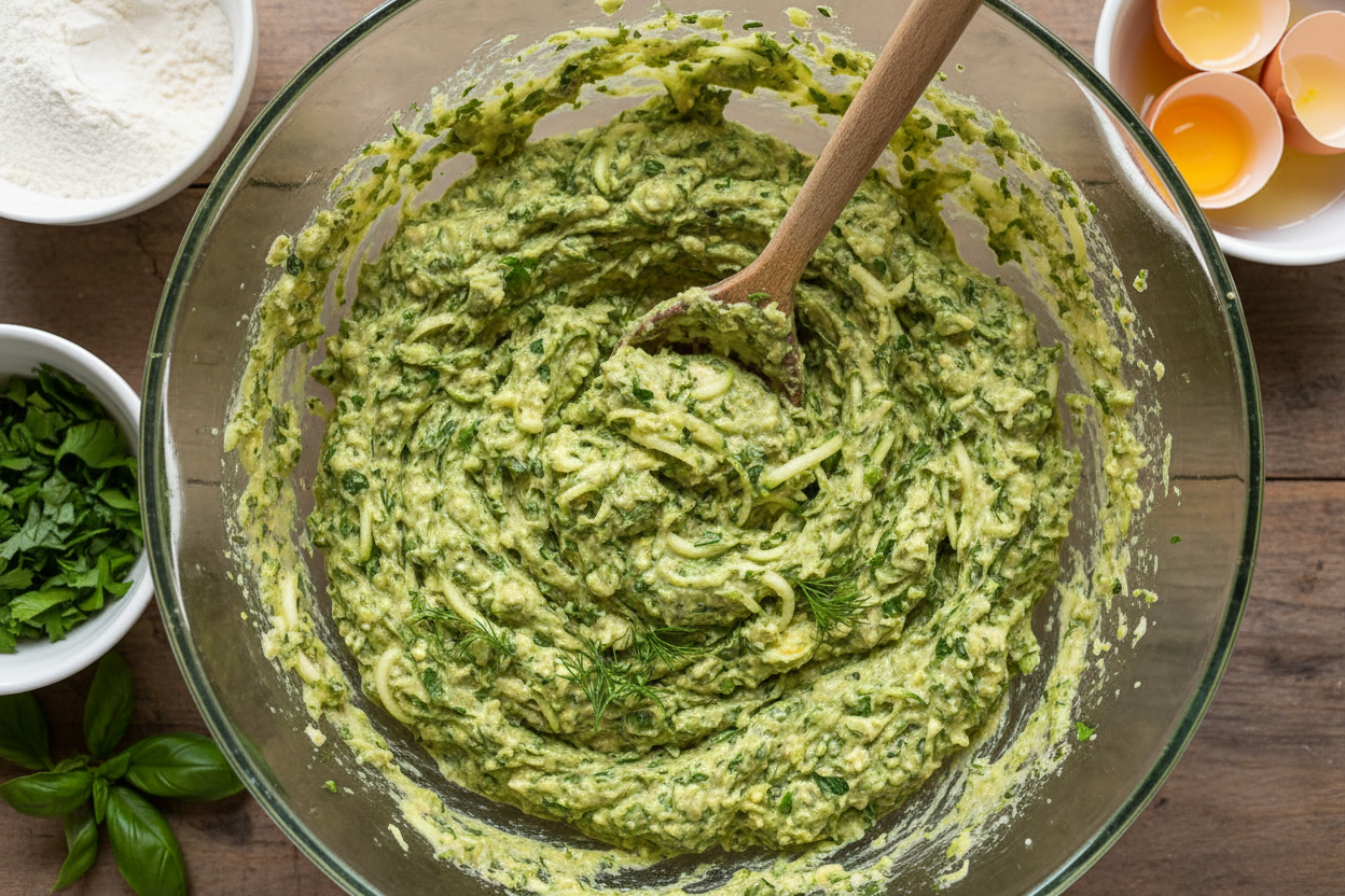Gluten-Free Zucchini Fritters preparation step 2