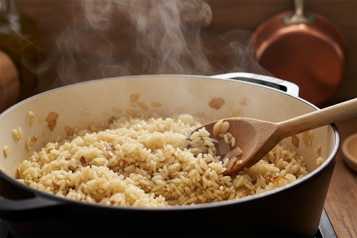 Gordon Ramsay Mushroom Risotto preparation step 1