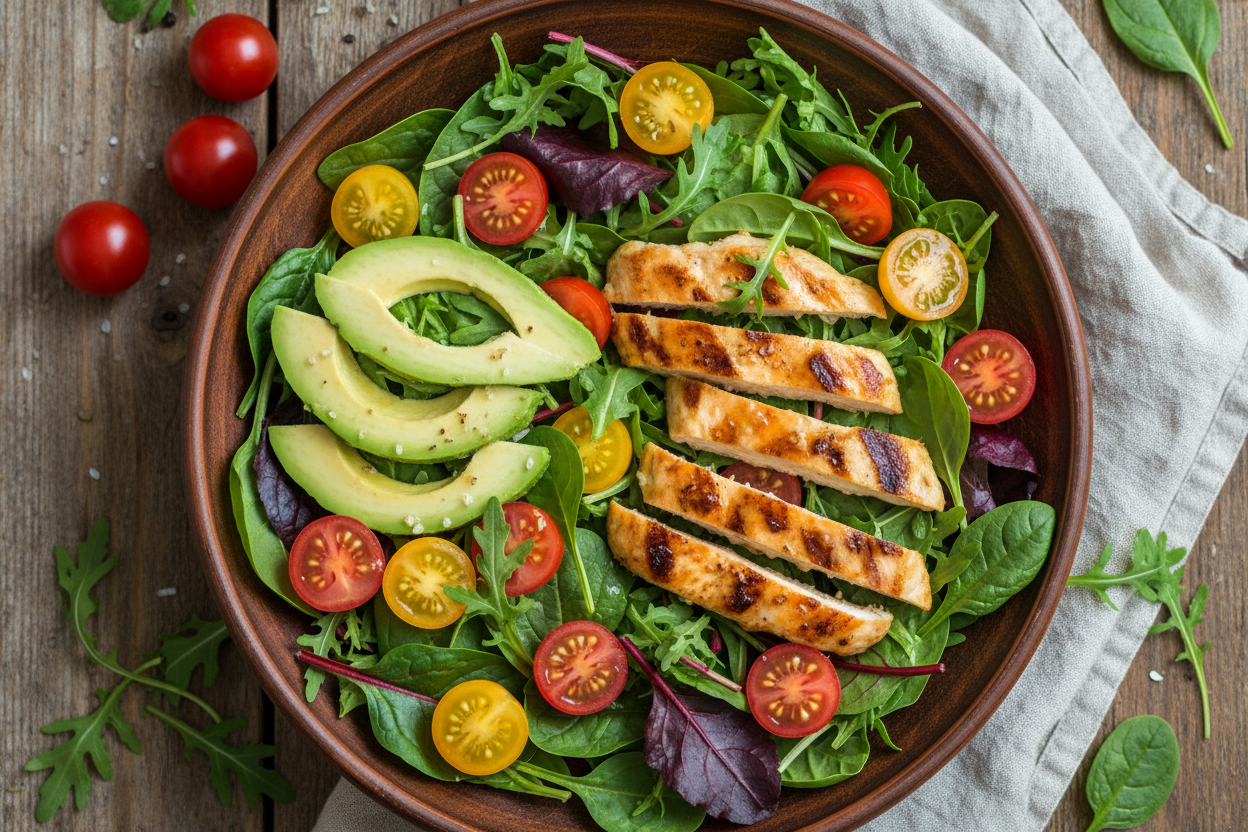 Grilled Chicken & Avocado Salad Bowl preparation step 2