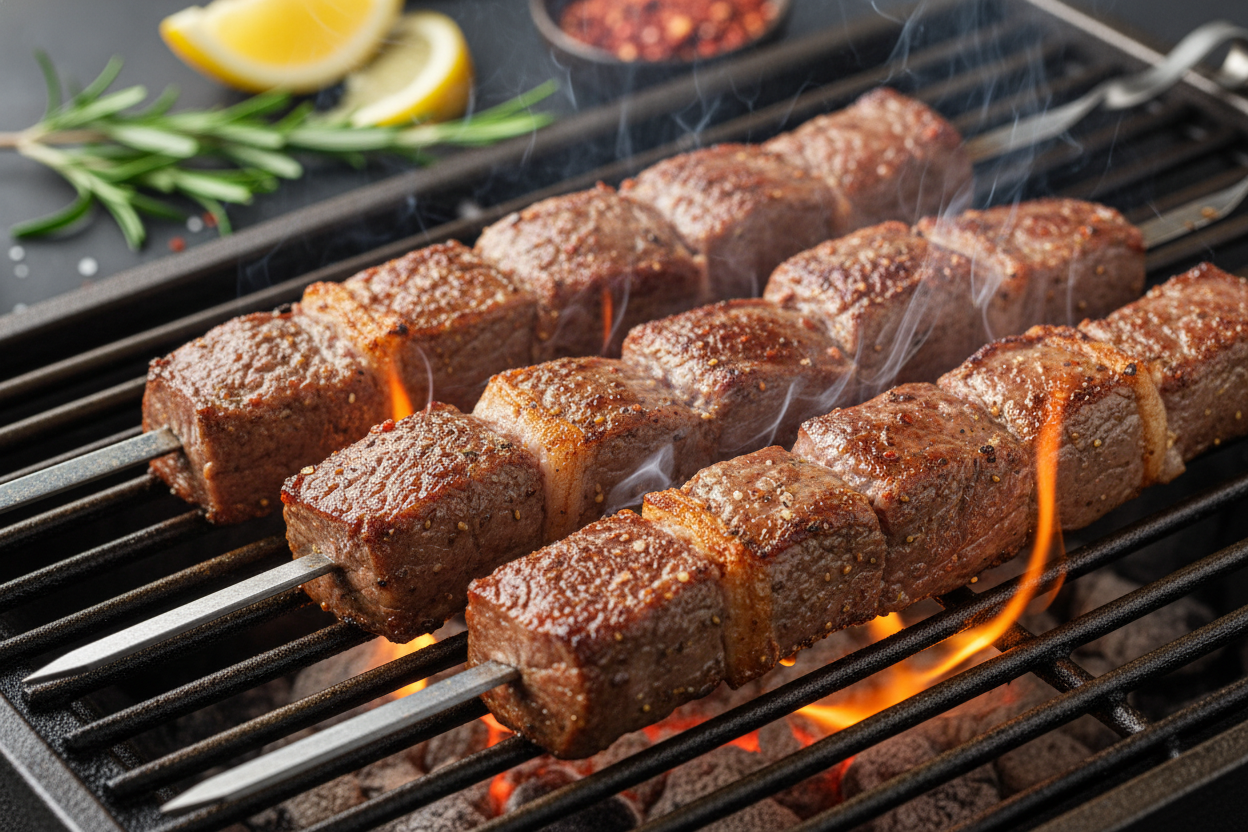 Grilled Lamb Skewers: Tasty Spring Dinner with Greek Salad preparation step 2