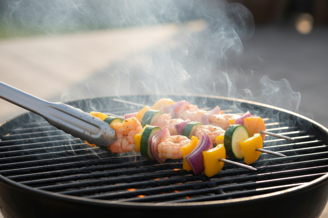 Grilled Lemon Herb Shrimp Skewers preparation step 2