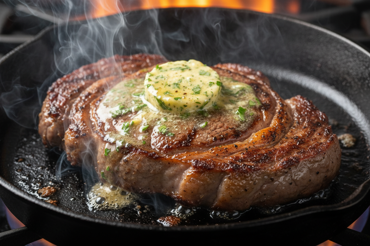 Grilled Ribeyes with Herbed Garlic Butter: A Steak Lover’s Dream preparation step 2