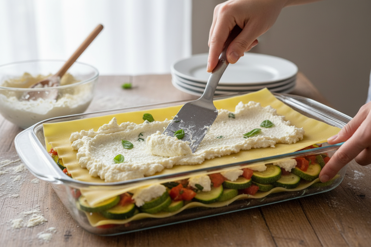 Healthy Creamy Veggie Lasagna Recipe preparation step 1