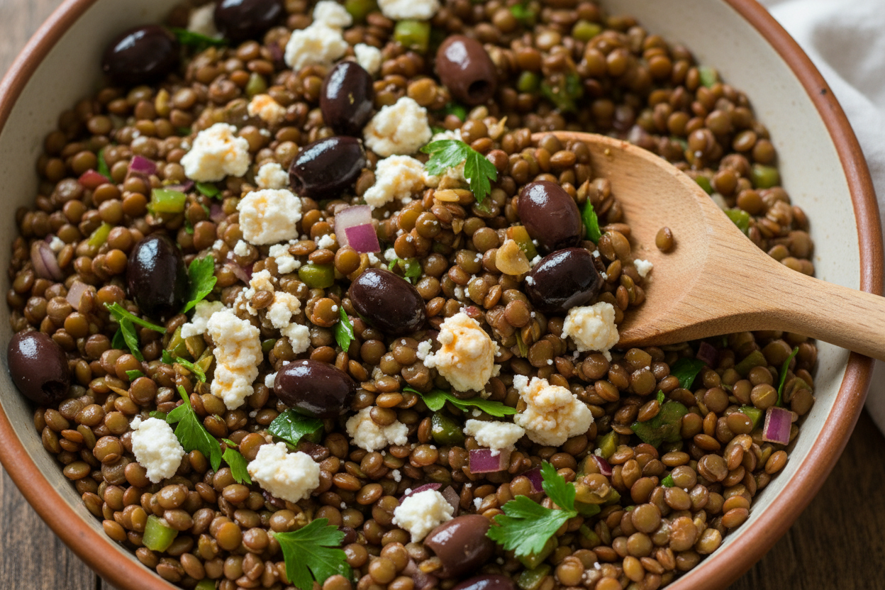Hearty Mediterranean Lentil Salad preparation step 2