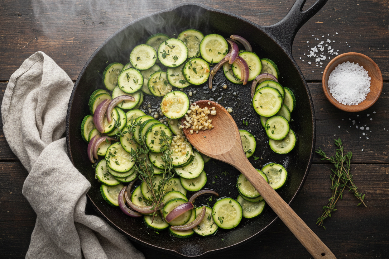 Herbed Zucchini Tomato Quiche preparation step 2
