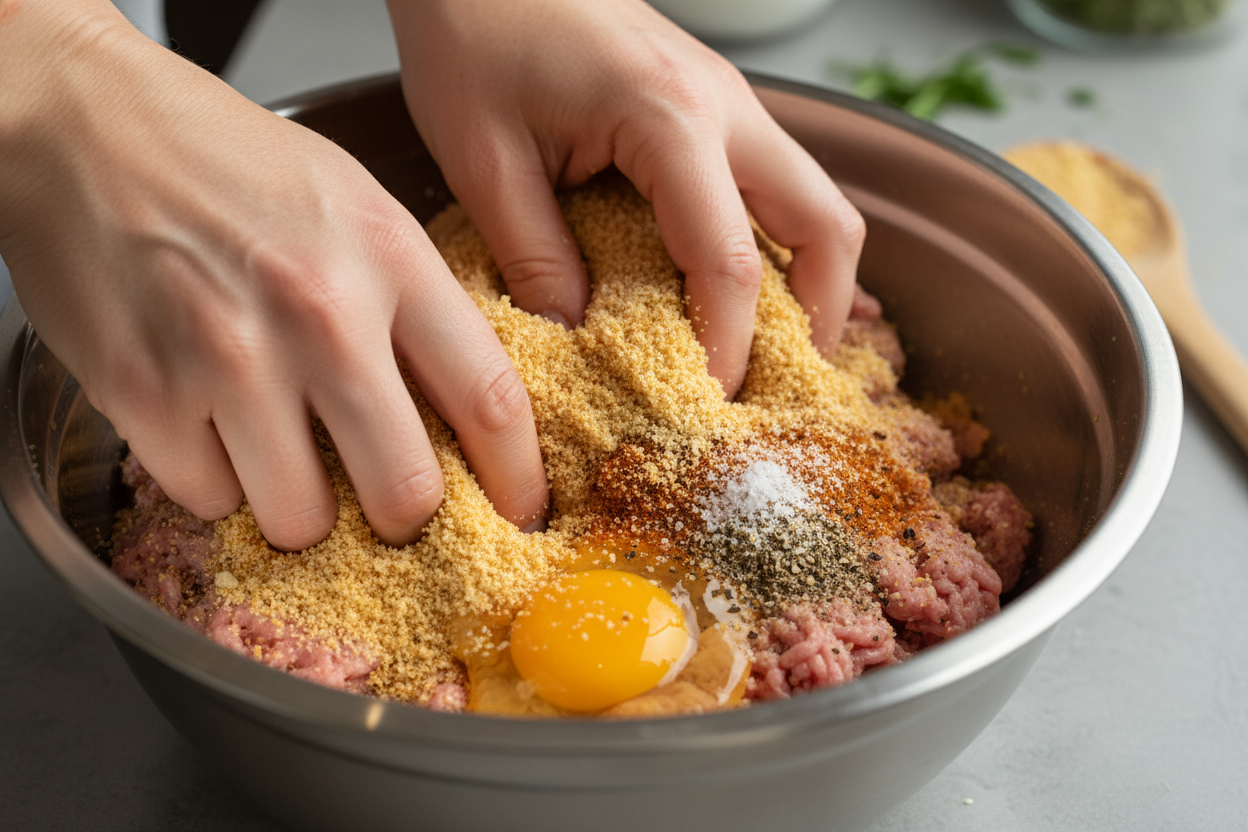 Honey Garlic Turkey Meatballs preparation step 1