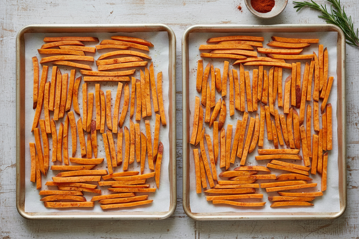 How To Make Crispy Sweet Potato Fries At Home preparation step 2
