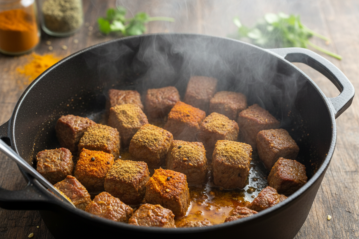 Indian Beef Curry Recipe with Melt-In-Your-Mouth Potatoes preparation step 1