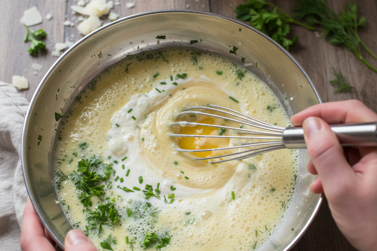 Italian Spring Vegetable Frittata Bake preparation step 1