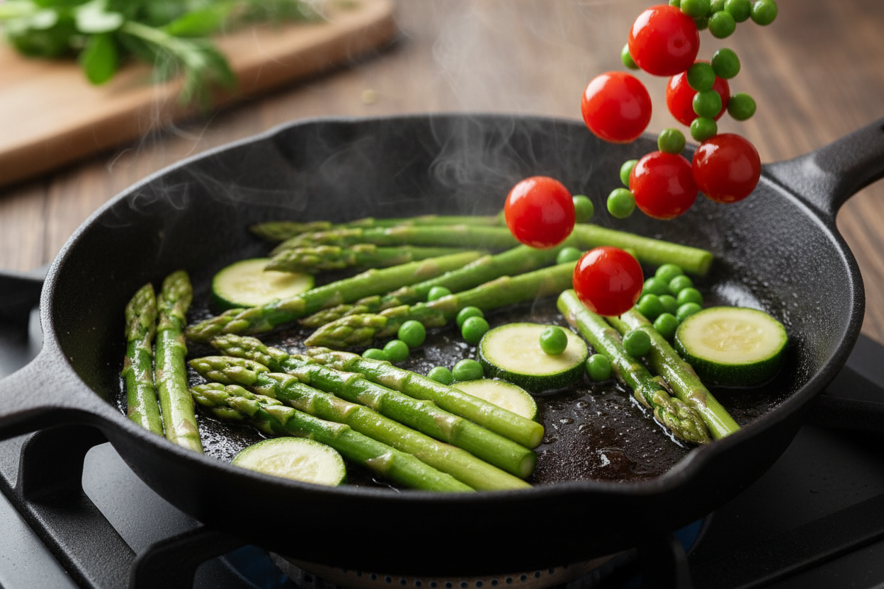 Italian Spring Vegetable Frittata Bake preparation step 2