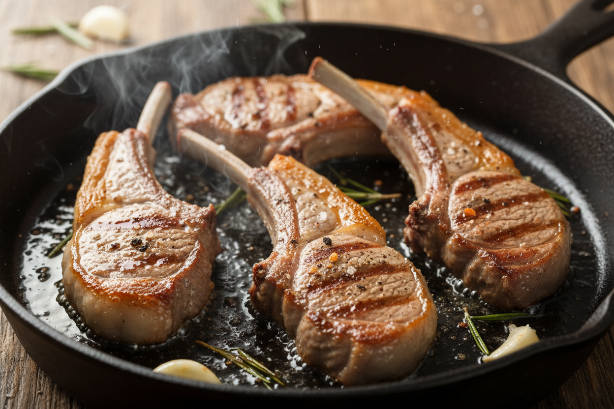 Lamb Chops with Mint Pesto preparation step 2