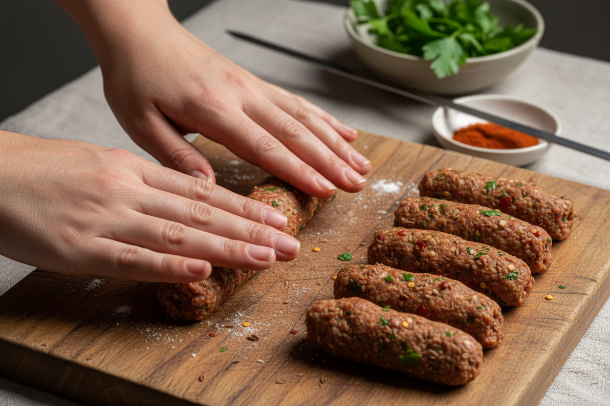 Lamb Kofta Recipe Grilled Spiced preparation step 2