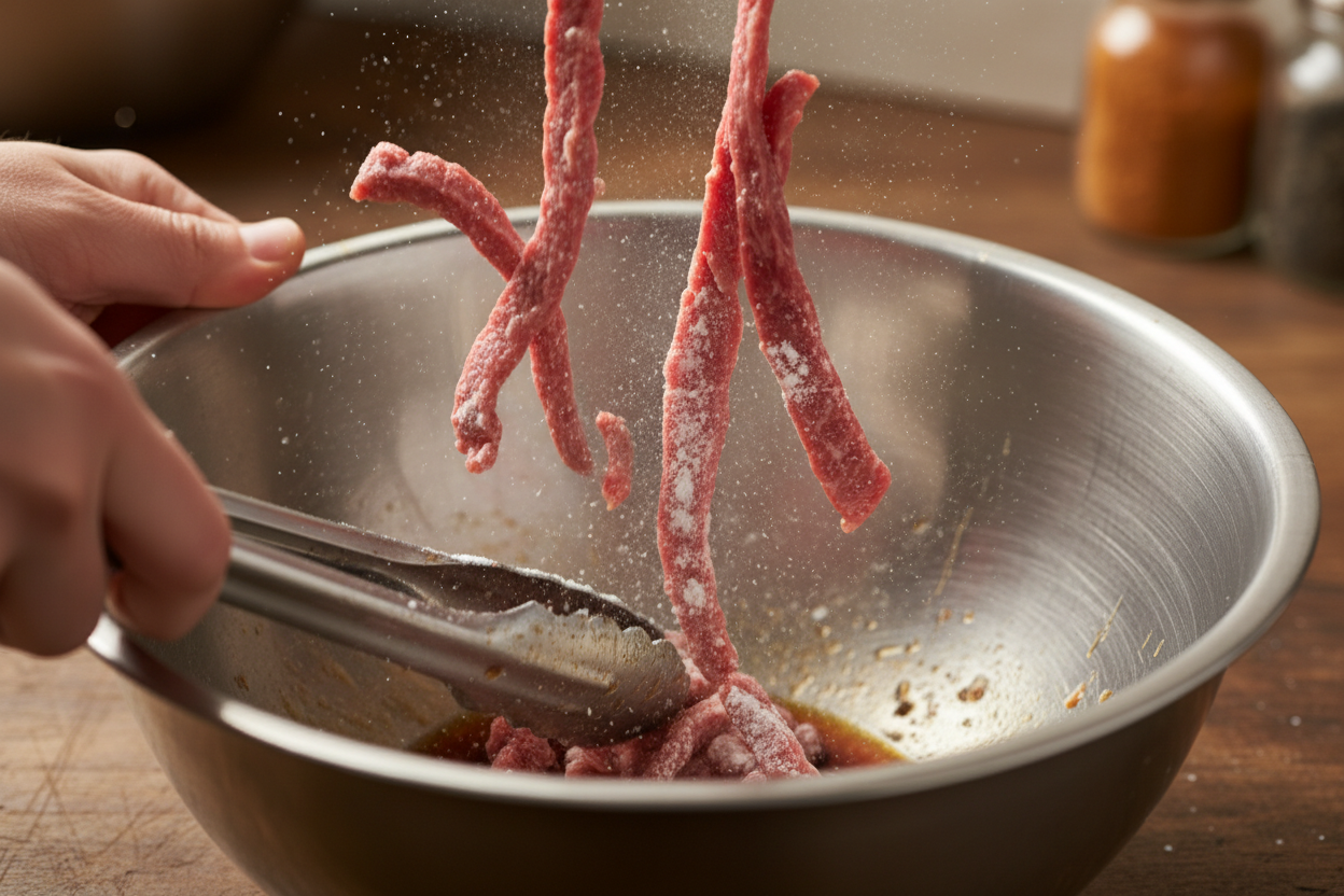 Mongolian Beef preparation step 1