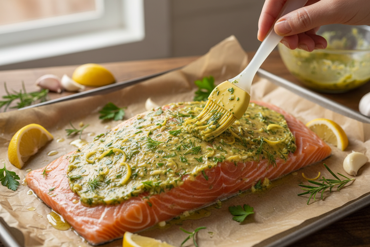 Oven Baked Salmon preparation step 1