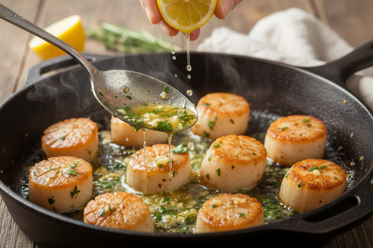 Perfect Pan Seared Scallops preparation step 2
