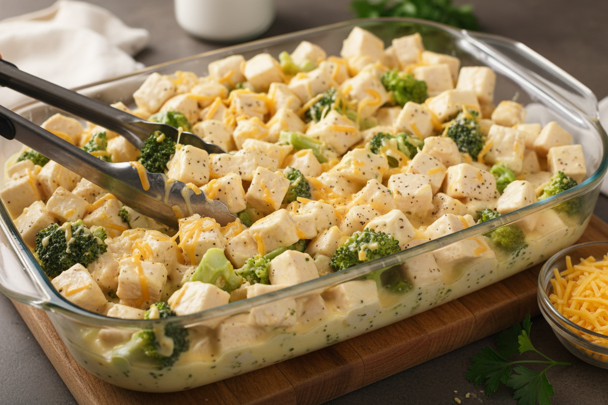 Quick One-Pot Chicken Broccoli Bake preparation step 1