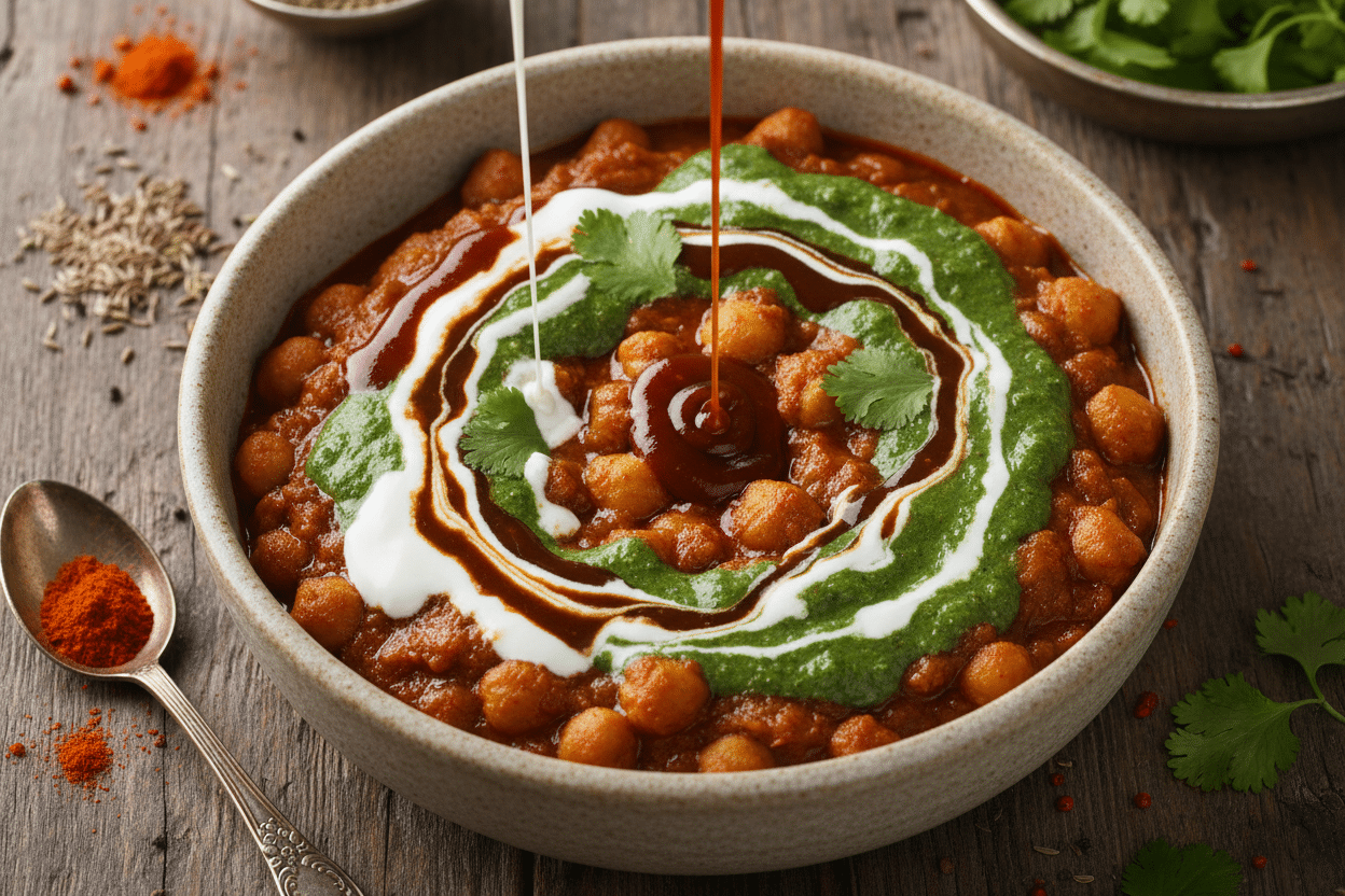 Ramadan Special Chana Masala Chaat preparation step 2