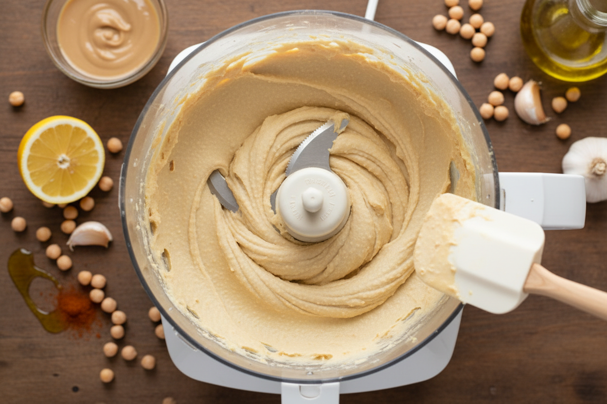 Roasted Red Pepper Hummus Recipe preparation step 2