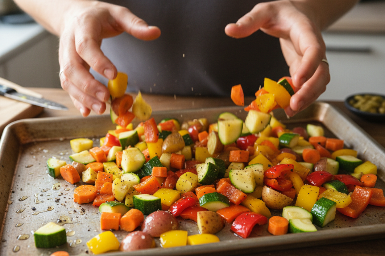 Roasted Spring Vegetables preparation step 1