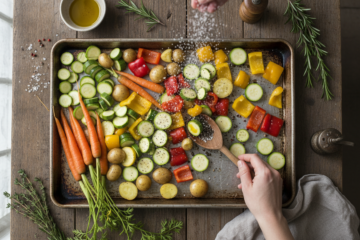 Roasted Spring Vegetables preparation step 2