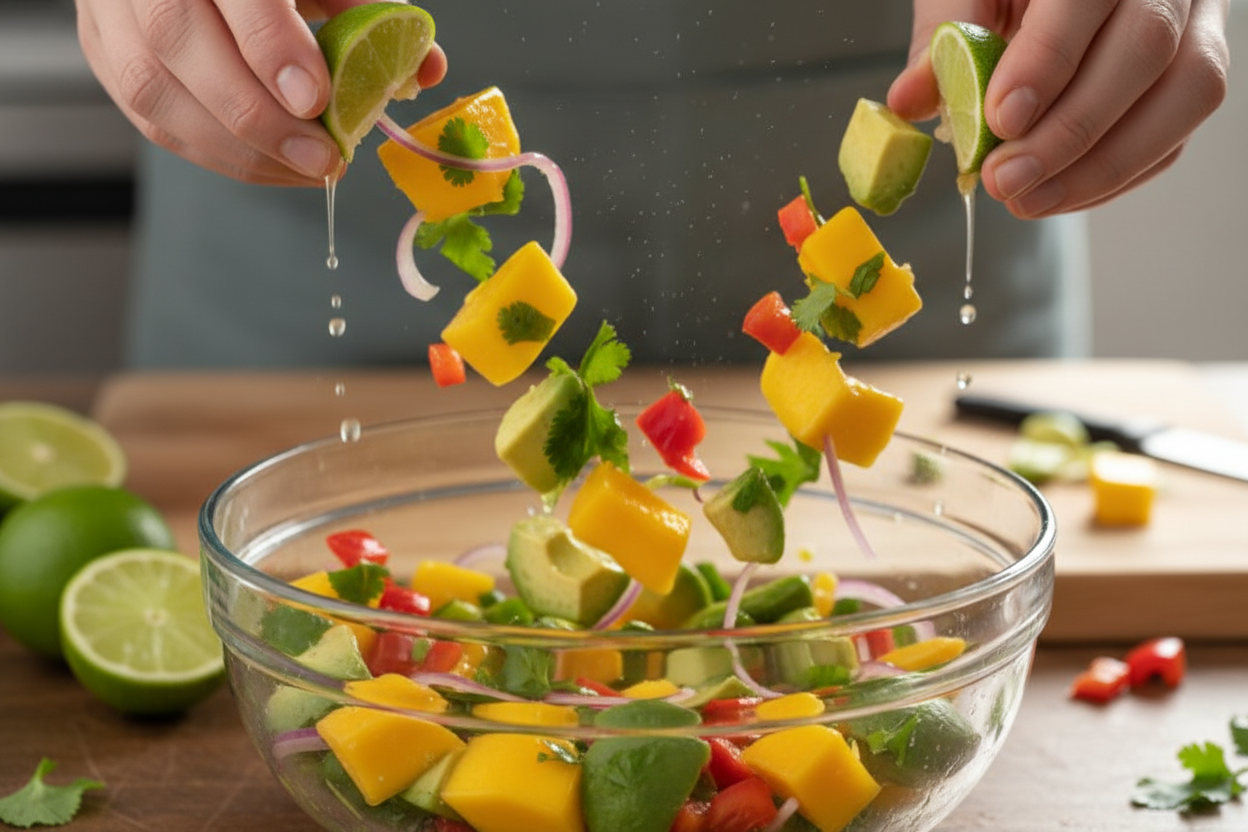 Salmon With Mango Salsa Recipe preparation step 1