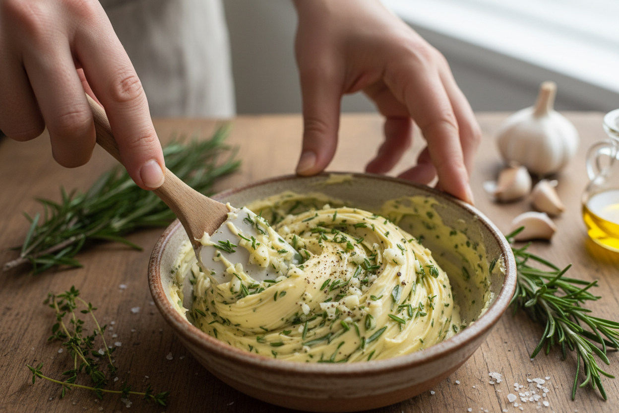 Savory Grilled Garlic Herb Butter Lamb Chops preparation step 1