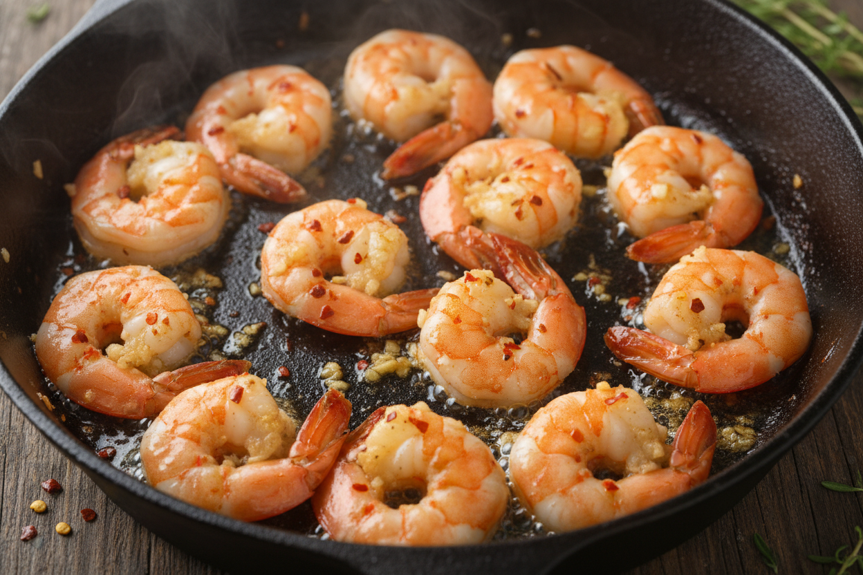 Shrimp Scampi Pasta with Lemon and Garlic preparation step 1