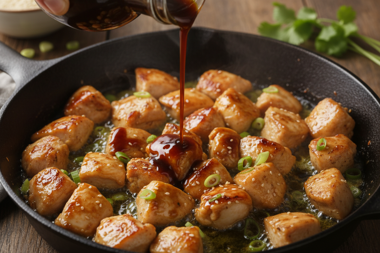 Sticky Teriyaki Chicken Bowl preparation step 1