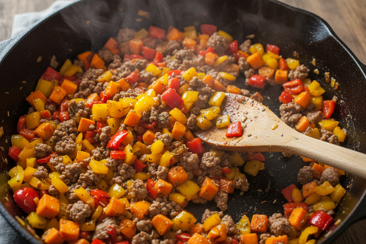 Sweet Potato & Black Bean Chili preparation step 1