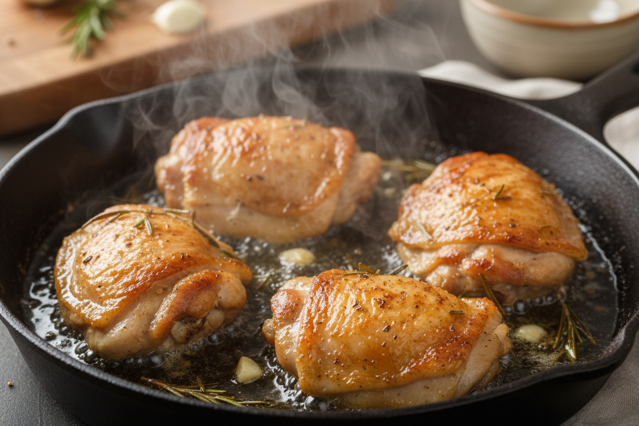 Sweet & Sticky Honey Garlic Chicken Thighs preparation step 1