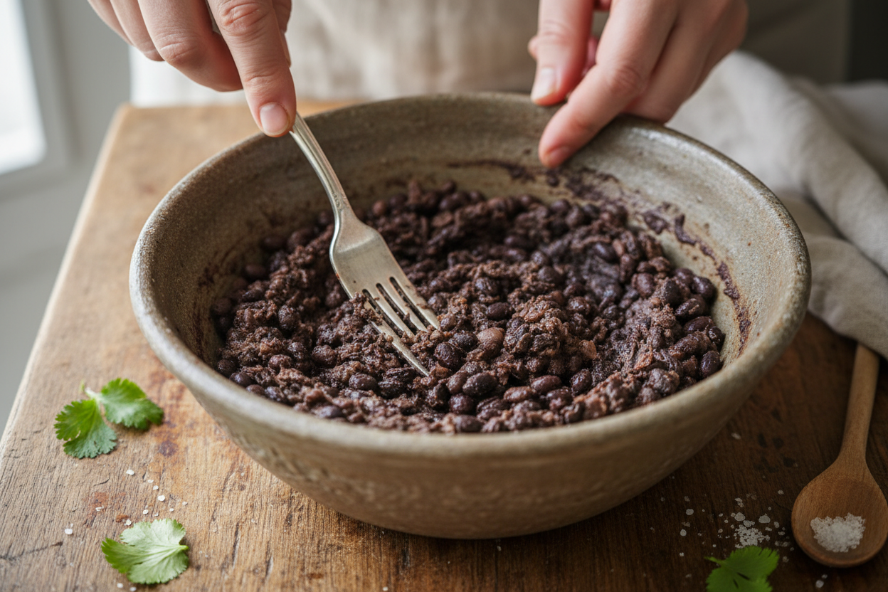 The Best Black Bean Burgers preparation step 1