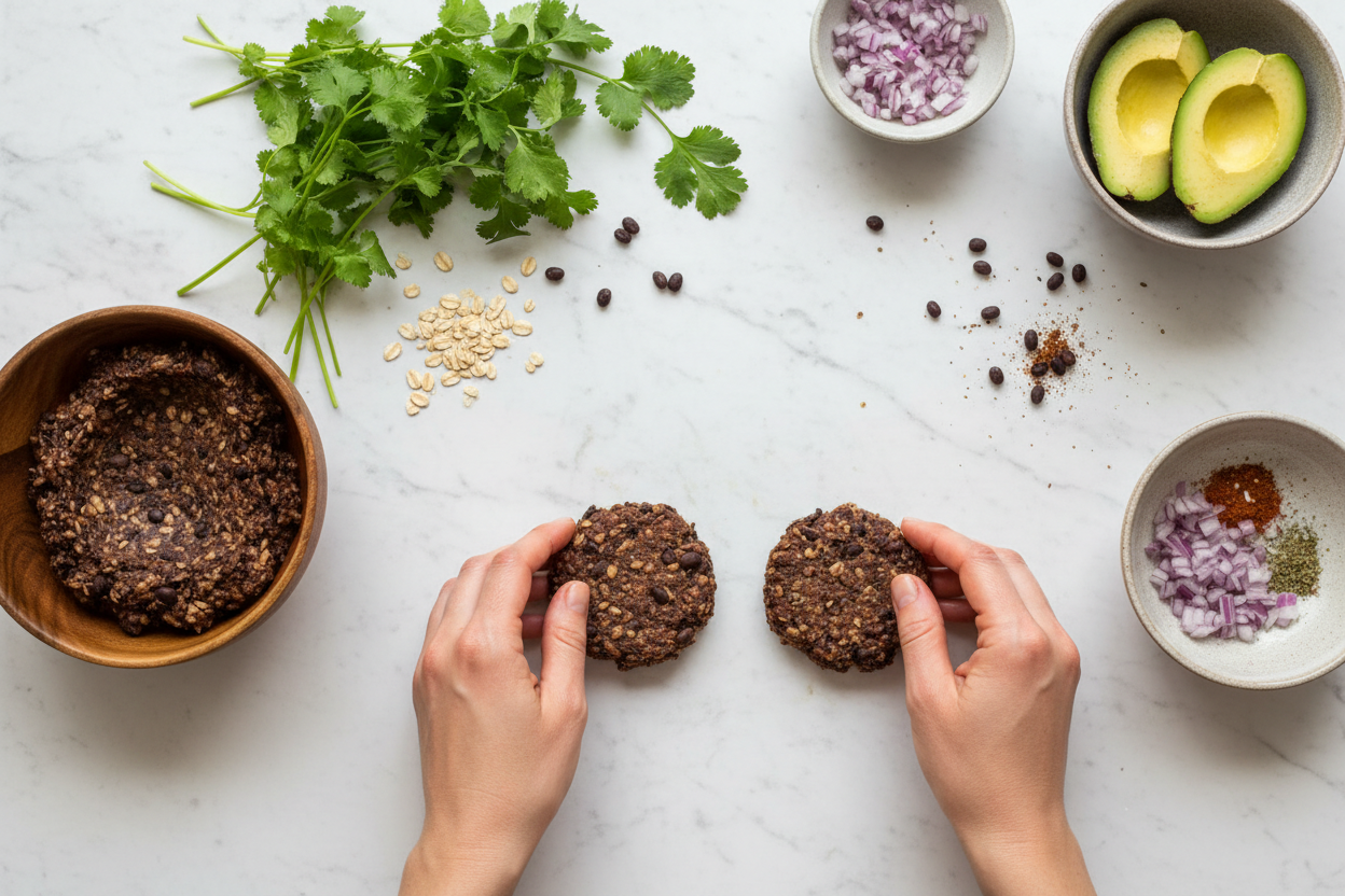 The Best Black Bean Burgers preparation step 2