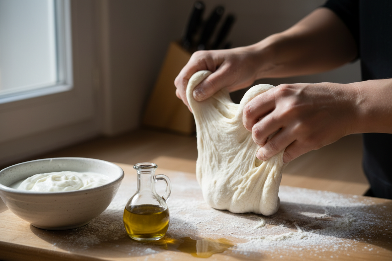 The Best Easy Garlic Naan Bread preparation step 1