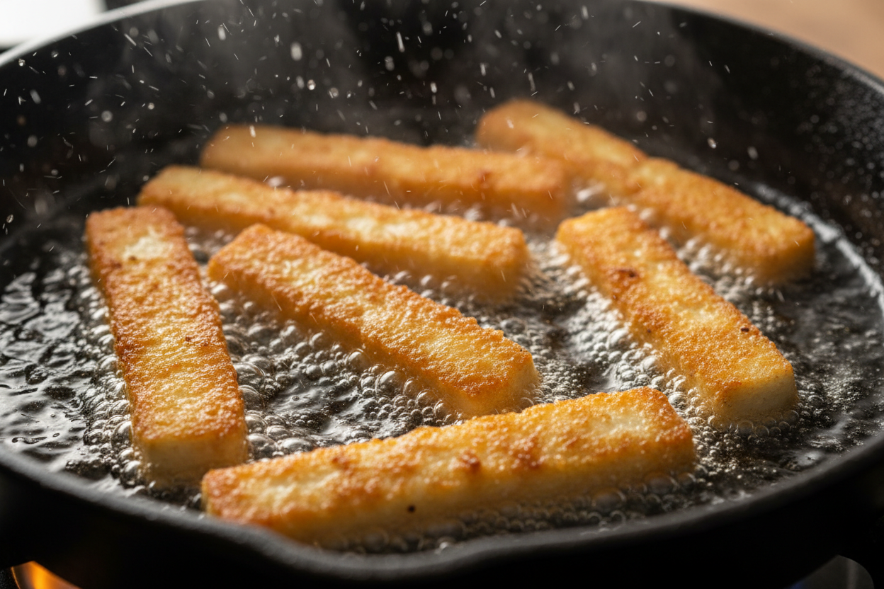 The Crispiest Halloumi Fries preparation step 2