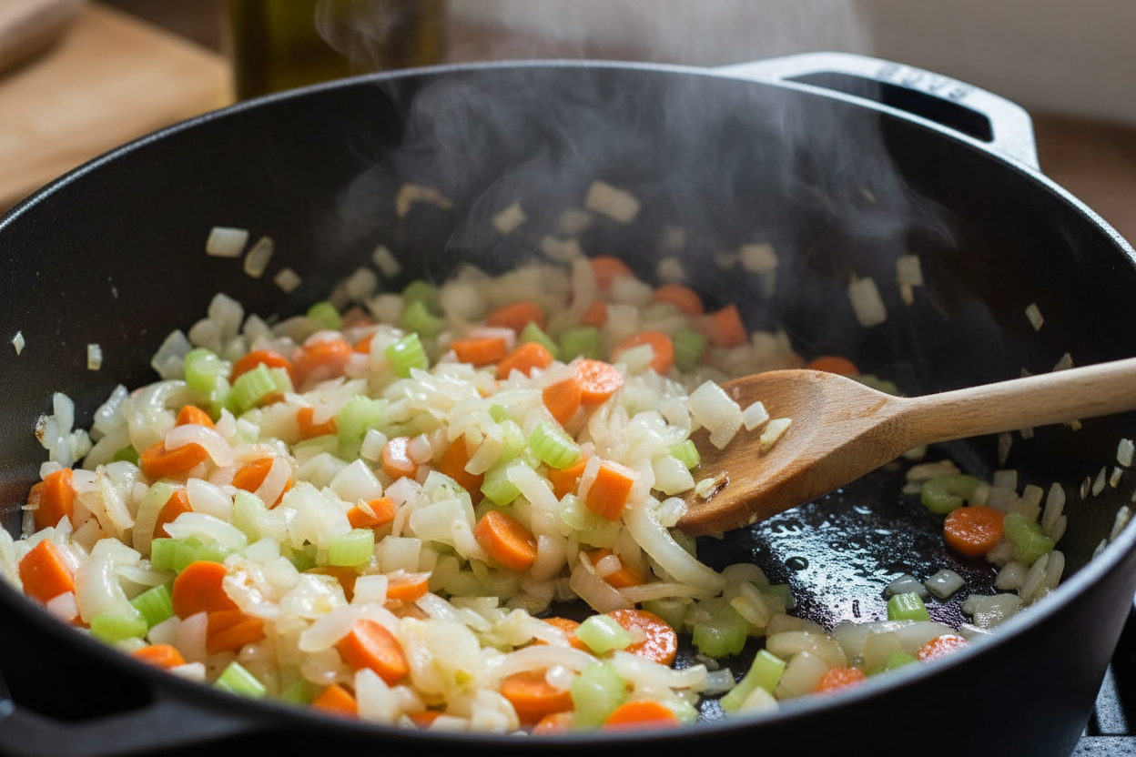 Traditional Winter Minestrone Soup preparation step 1