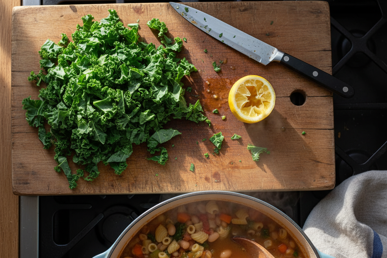 Traditional Winter Minestrone Soup preparation step 2