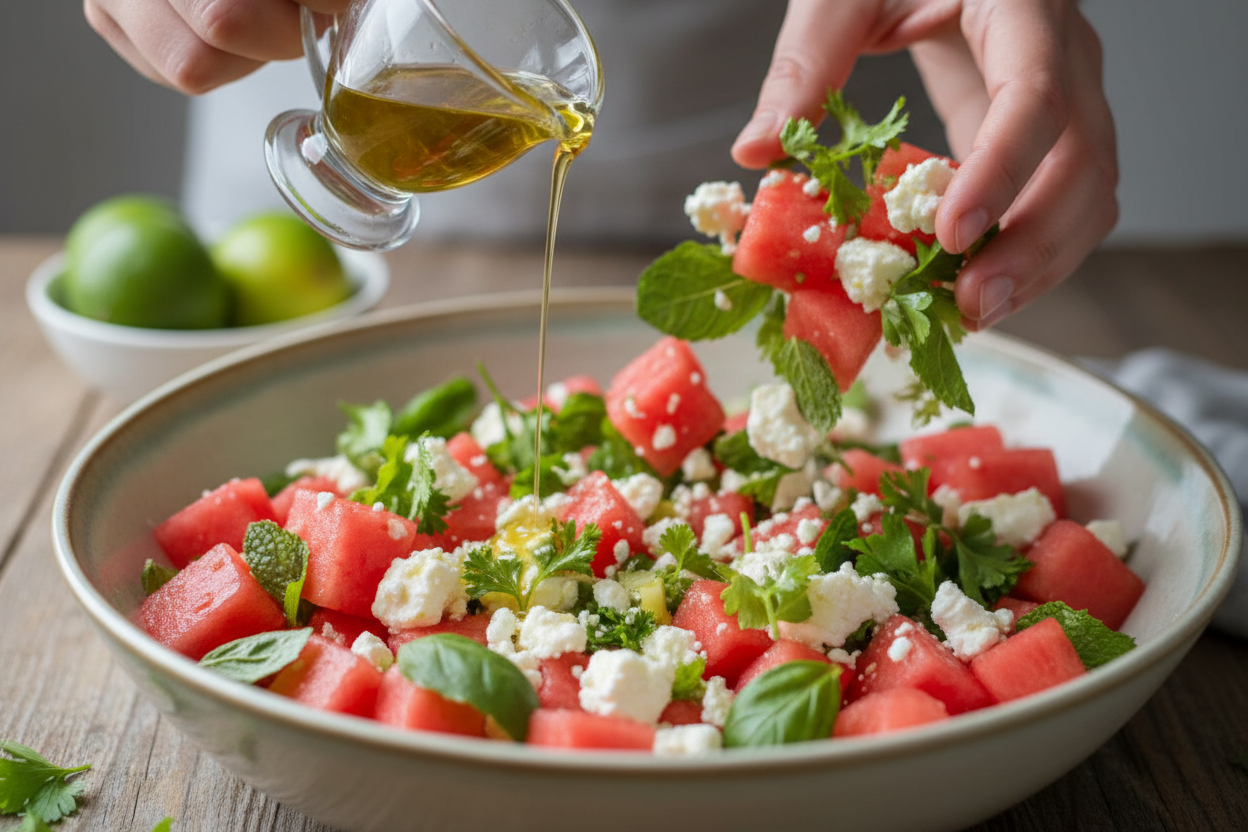 Watermelon Feta Salad preparation step 2