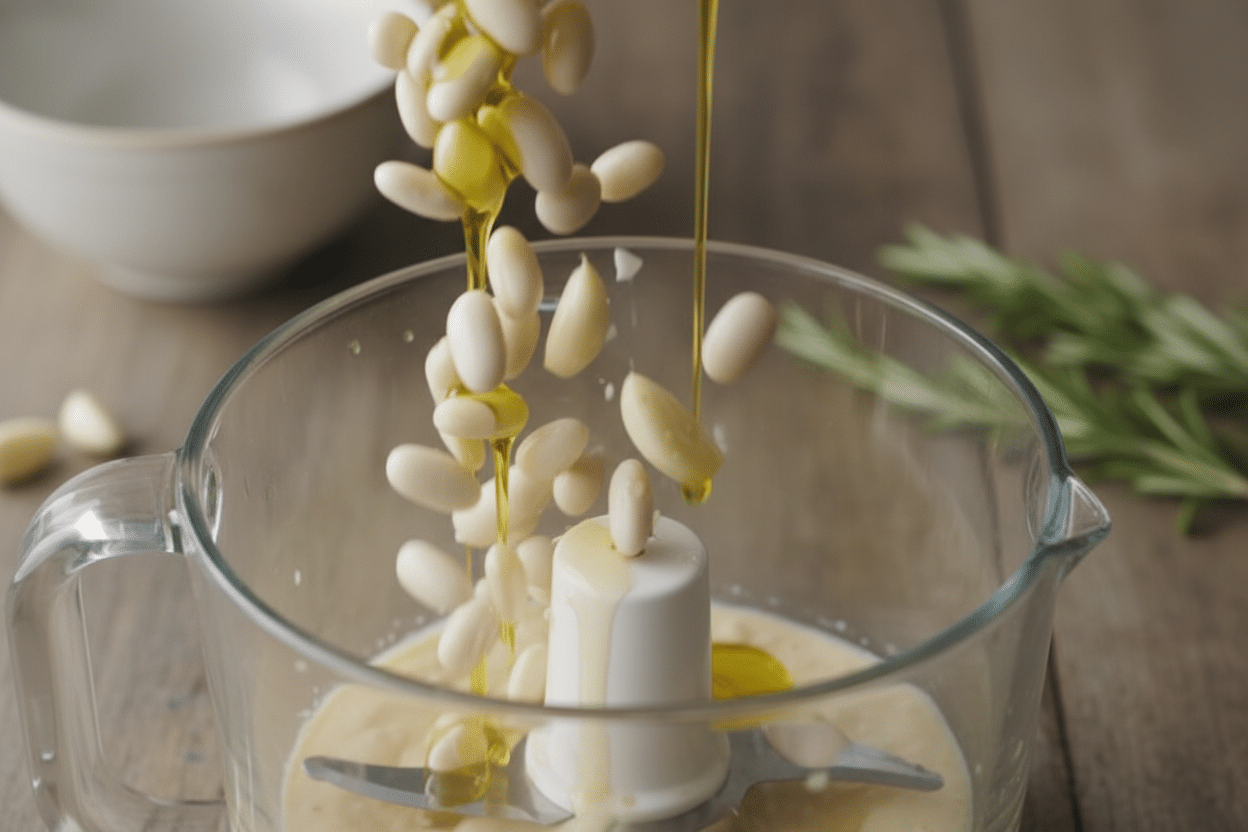 White Bean Hummus Recipe preparation step 1