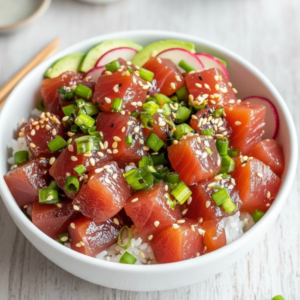 Easy Ahi Tuna Poke Bowl Recipe (Fresh & Tasty)