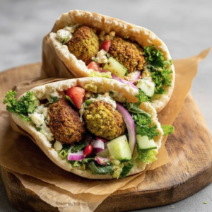 Crispy Air Fryer Falafel Pita Sandwich Recipe
