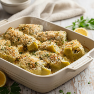 Crispy Baked Artichoke Hearts with Seasoned Breadcrumbs