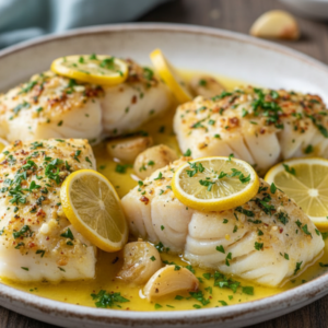Easy Baked Lemon Garlic Cod Recipe (Flaky & Tender)