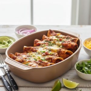 Hearty Beef and Black Bean Enchiladas